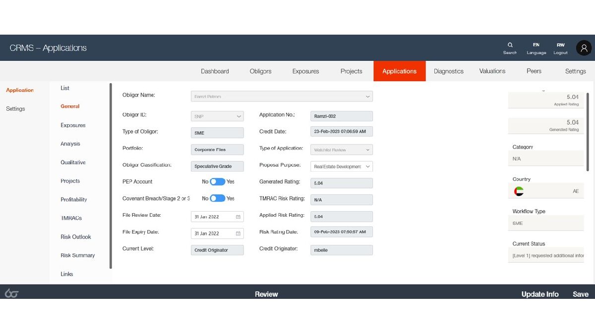 6 Sigma landscape UI